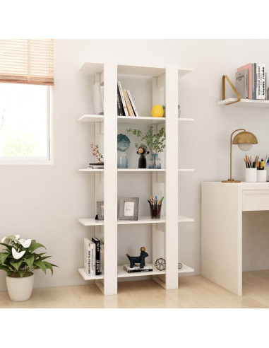 Libreria/Divisorio Bianco 80x30x160 cm in Legno Multistrato