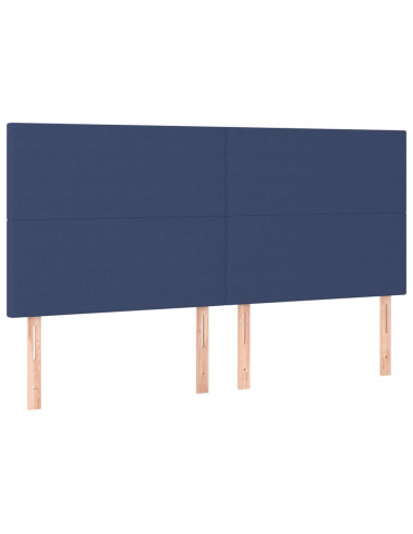 Giroletto con Testiera Blu 180x200 cm in Tessuto