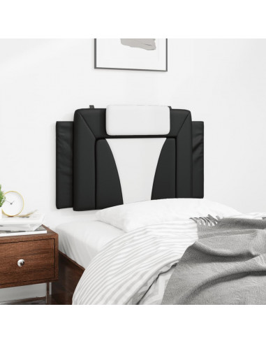 Cuscino Testiera Nero e Bianco 80 cm in Similpelle
