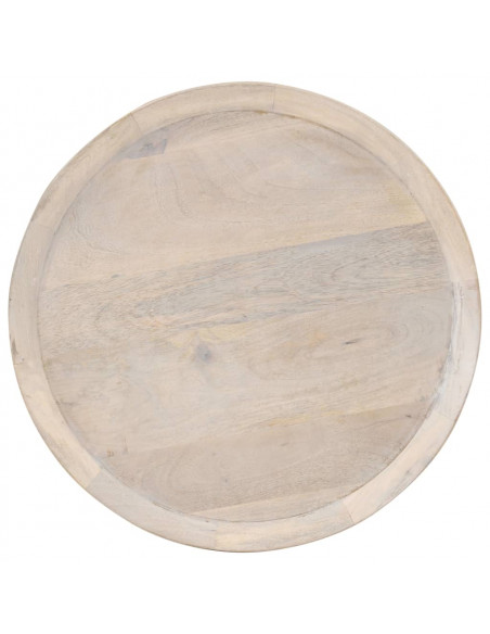 Tavolino di Servizio Ø60x75 cm in Legno Massello di Mango