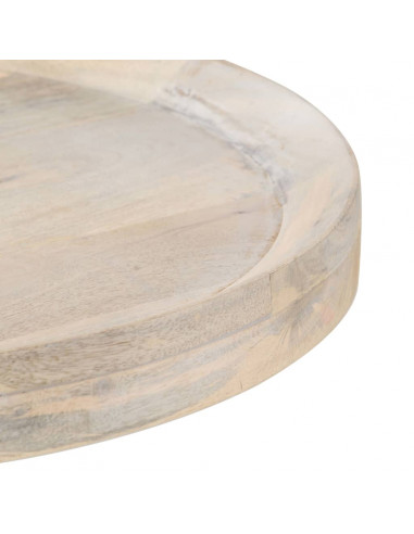 Tavolino di Servizio Ø60x75 cm in Legno Massello di Mango