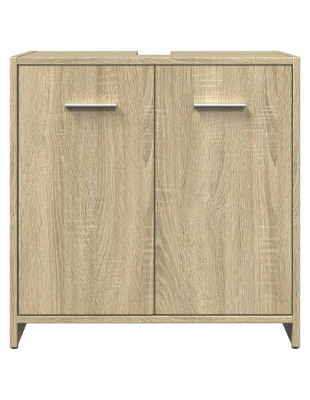 Set Mobili da Bagno 3 pz Rovere Sonoma in Legno Multistrato