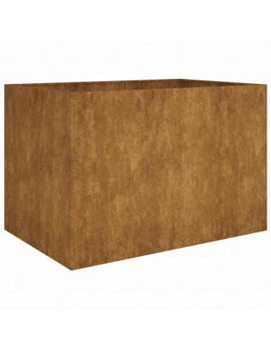 Fioriera Rialzata da Giardino 120x80x80 cm in Acciaio Corten
