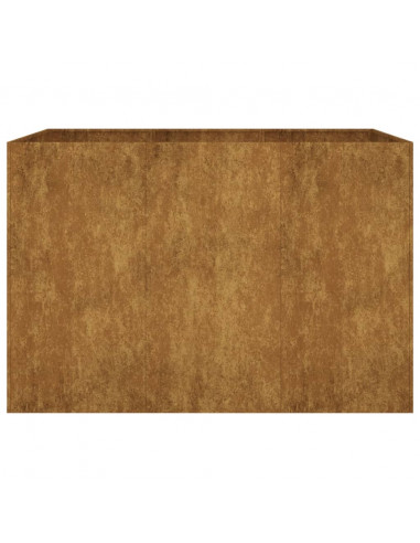 Fioriera Rialzata da Giardino 120x80x80 cm in Acciaio Corten