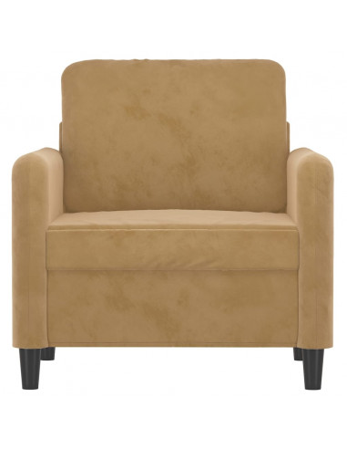 Poltrona Marrone 60 cm Velluto