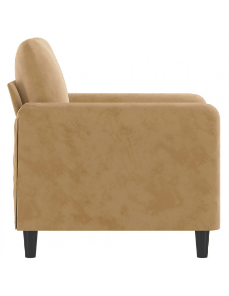 Poltrona Marrone 60 cm Velluto