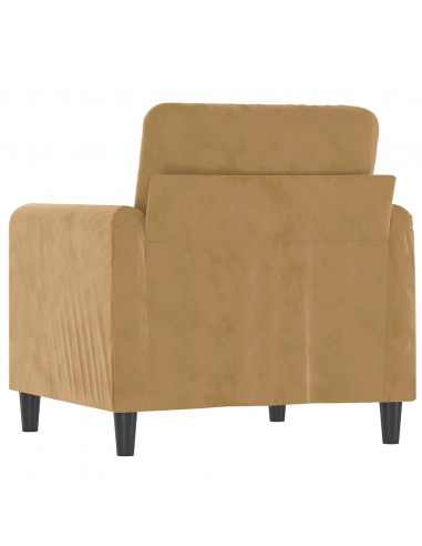 Poltrona Marrone 60 cm Velluto