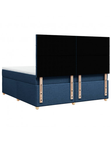 Giroletto a Molle con Materasso Blu 180x200 cm in Tessuto