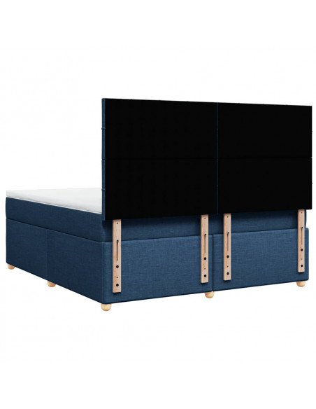 Giroletto a Molle con Materasso Blu 180x200 cm in Tessuto