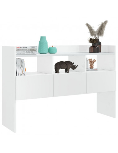 Credenza Bianco Lucido 105x30x70 cm in Legno Multistrato