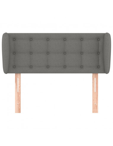 Testiera ad Orecchio Grigio Scuro 83x23x78/88 cm in Tessuto