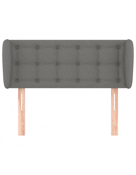 Testiera ad Orecchio Grigio Scuro 83x23x78/88 cm in Tessuto