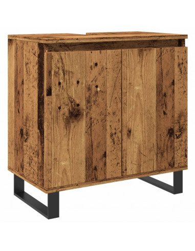 Mobile da Bagno Legno Vecchio 58x33x60 cm in Truciolato