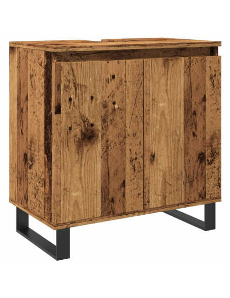 Mobile da Bagno Legno Vecchio 58x33x60 cm in Truciolato