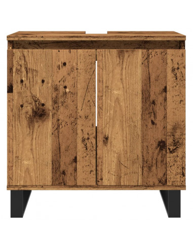Mobile da Bagno Legno Vecchio 58x33x60 cm in Truciolato
