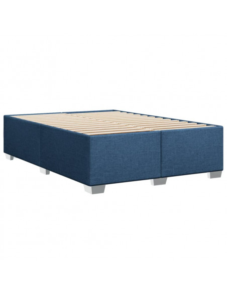 Giroletto a Molle con Materasso Blu 140x200 cm in Tessuto