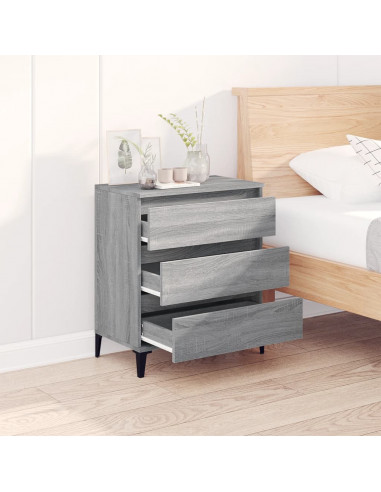 Credenza Grigio Sonoma 60x35x70 cm in Legno Multistrato