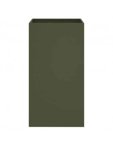 Fioriera Verde Oliva 42x38x75 cm in Acciaio Laminato a Freddo
