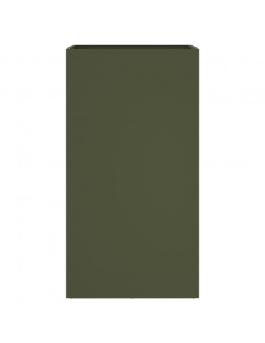 Fioriera Verde Oliva 42x38x75 cm in Acciaio Laminato a Freddo
