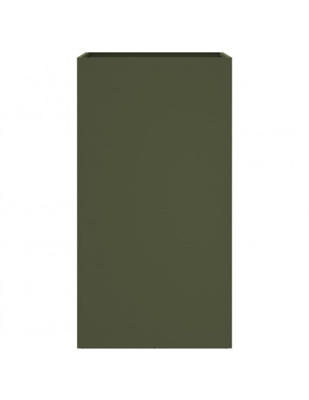 Fioriera Verde Oliva 42x38x75 cm in Acciaio Laminato a Freddo
