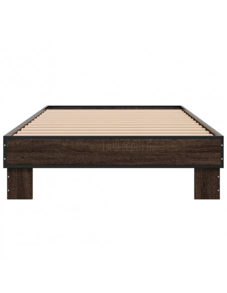 Giroletto Rovere Marrone 90x200 cm Legno Multistrato e Metallo