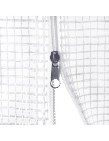 Serra con Telaio in Acciaio Bianco 90 m² 18x5x2,3 m