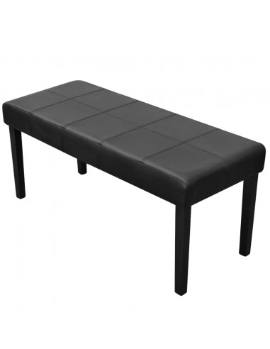 Panchina in Pelle Artificiale di Alta Qualità Nera