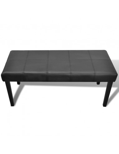 Panchina in Pelle Artificiale di Alta Qualità Nera