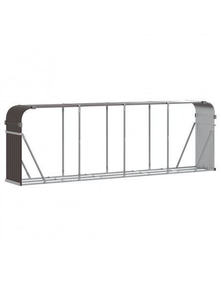 Portaceppi Marrone 300x45x100 cm in Acciaio Zincato