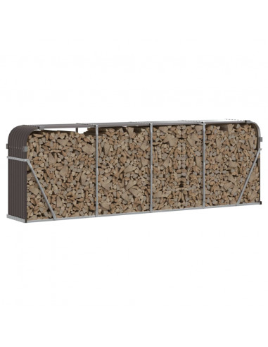 Portaceppi Marrone 300x45x100 cm in Acciaio Zincato