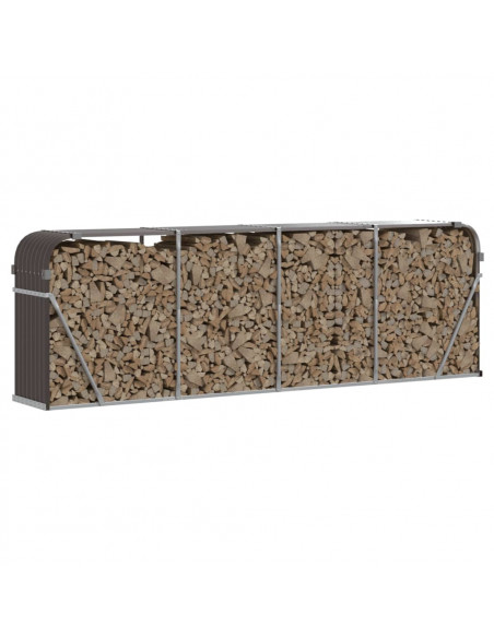 Portaceppi Marrone 300x45x100 cm in Acciaio Zincato