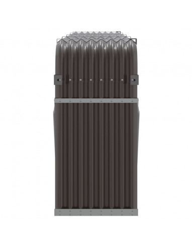 Portaceppi Marrone 300x45x100 cm in Acciaio Zincato