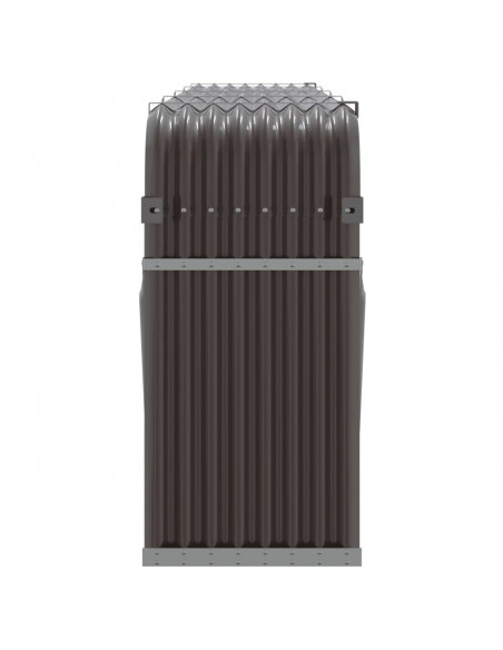 Portaceppi Marrone 300x45x100 cm in Acciaio Zincato