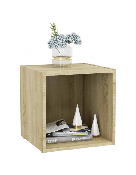 Mobile Porta TV Rovere Sonoma 37x35x37 cm in Legno Multistrato