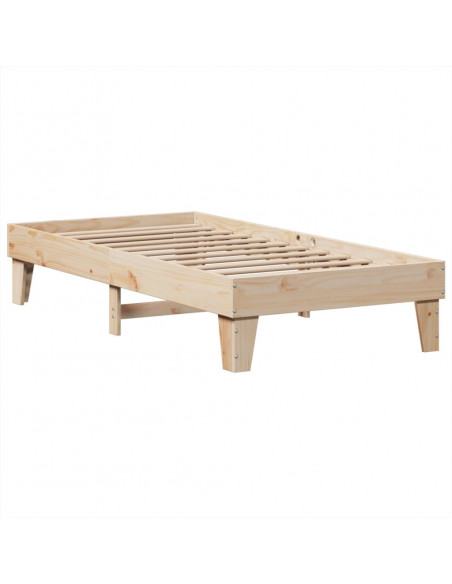 Giroletto senza Materasso 100x200 cm in Legno Massello di Pino