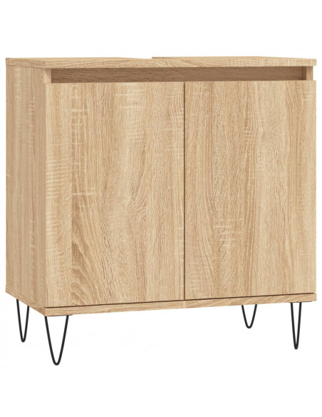 Mobile da Bagno Rovere Sonoma 58x33x60 cm in Legno Multistrato