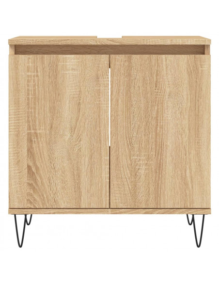Mobile da Bagno Rovere Sonoma 58x33x60 cm in Legno Multistrato