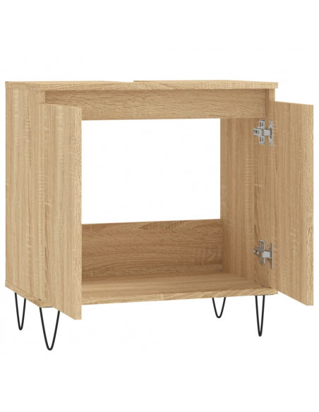 Mobile da Bagno Rovere Sonoma 58x33x60 cm in Legno Multistrato