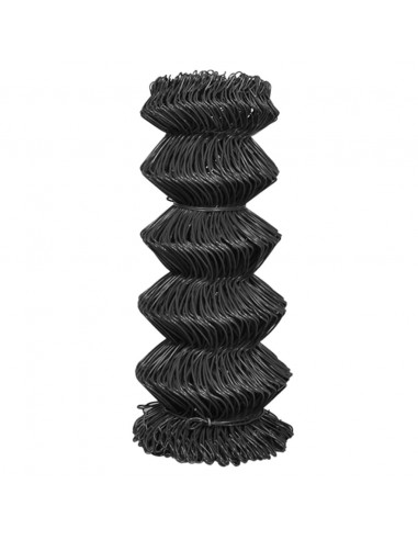 Recinzione in Rete in Acciaio 25x0,8 m Grigio