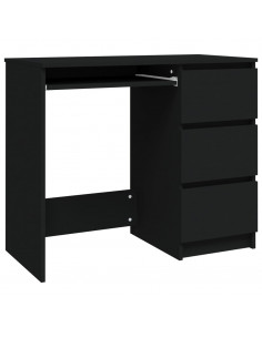 Scrivania Nera 90x45x76 cm in Legno Multistrato 2