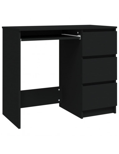 Scrivania Nera 90x45x76 cm in Legno Multistrato