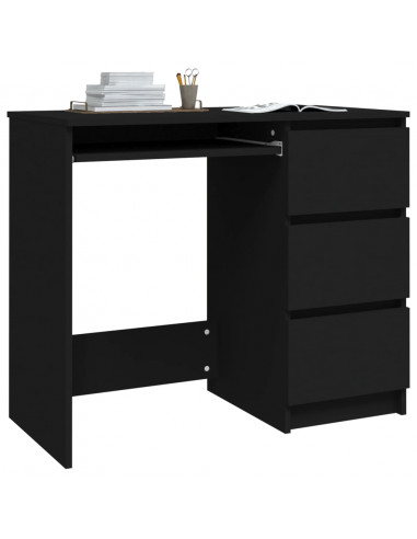Scrivania Nera 90x45x76 cm in Legno Multistrato