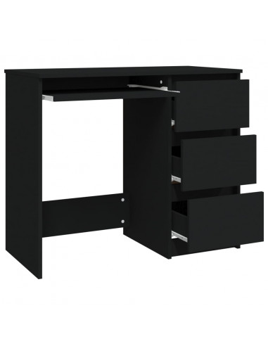 Scrivania Nera 90x45x76 cm in Legno Multistrato