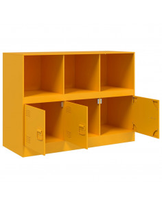 Credenza Giallo Senape 99x39x73 cm in Acciaio 2