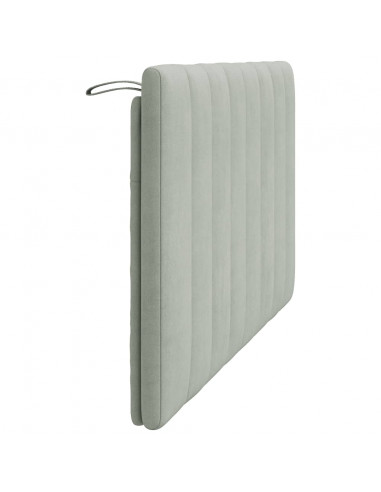 Cuscino Testiera Grigio Chiaro 120 cm in Velluto