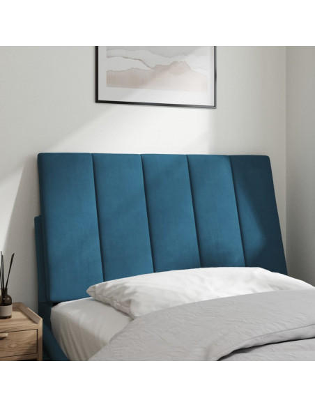 Cuscino Testiera Blu 80 cm in Velluto