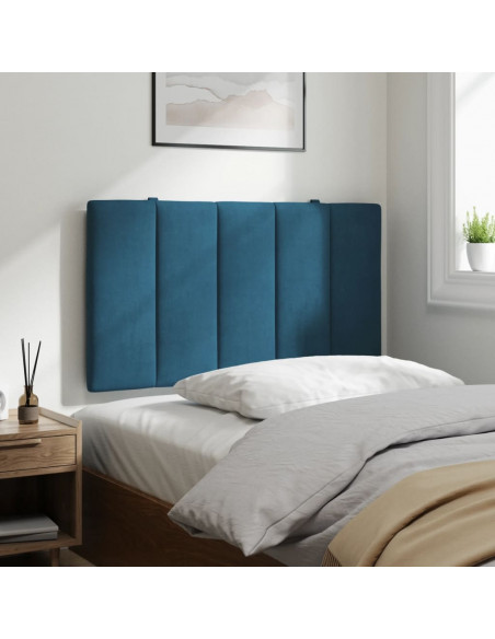 Cuscino Testiera Blu 80 cm in Velluto