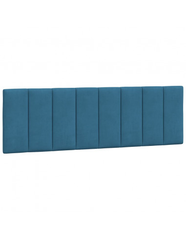 Cuscino Testiera Blu 160 cm in Velluto