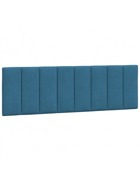 Cuscino Testiera Blu 160 cm in Velluto