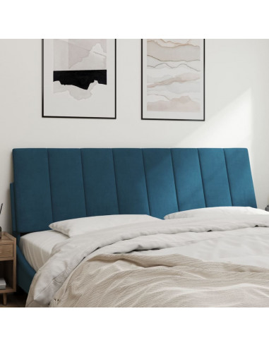 Cuscino Testiera Blu 160 cm in Velluto